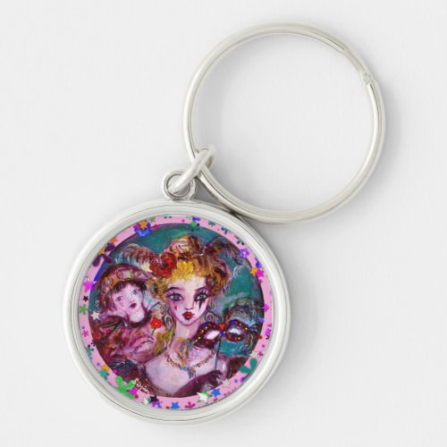 VALENTINE VENETIAN MASQUERADE CONFETTI KEYCHAIN