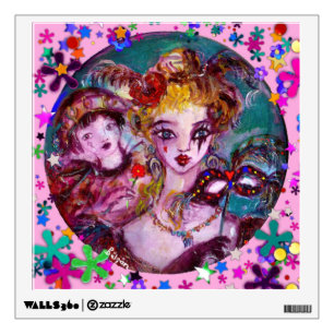 VALENTINE VENETIAN MASQUERADE CONFETTI WALL DECAL