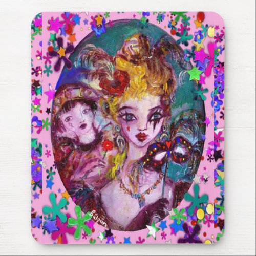 VALENTINE VENETIAN MASQUERADE MASKS MOUSE PAD