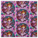 VALENTINE VENETIAN MASQUERADE MASKS Pink Confetti Fabric