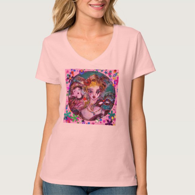 VALENTINE VENETIAN MASQUERADE MASKS T-Shirt (Front)