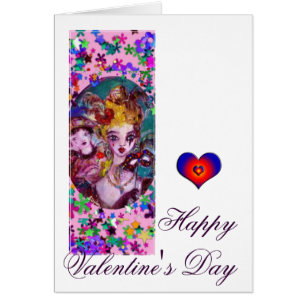 VALENTINE VENETIAN MASQUERADE MONOGRAM I LETTER CARDS