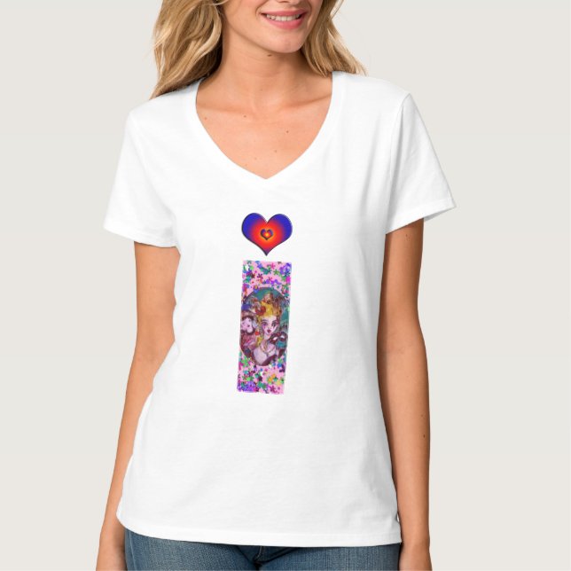 VALENTINE VENETIAN MASQUERADE MONOGRAM I LETTER T-Shirt (Front)