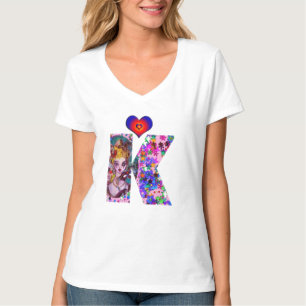 VALENTINE VENETIAN MASQUERADE MONOGRAM K LETTER T-Shirt