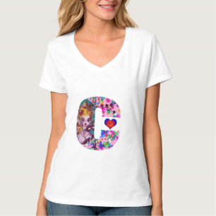 VALENTINE VENETIAN MASQUERADE MONOGRAM M LETTER T-Shirt