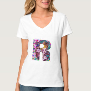 VALENTINE VENETIAN MASQUERADE MONOGRAM R LETTER T-Shirt