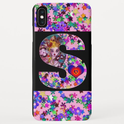 VALENTINE VENETIAN MASQUERADE MONOGRAM S LETTER iPhone XS MAX CASE