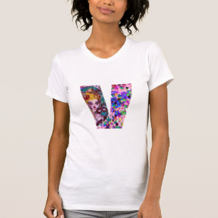 VALENTINE VENETIAN MASQUERADE MONOGRAM V LETTER T-Shirt