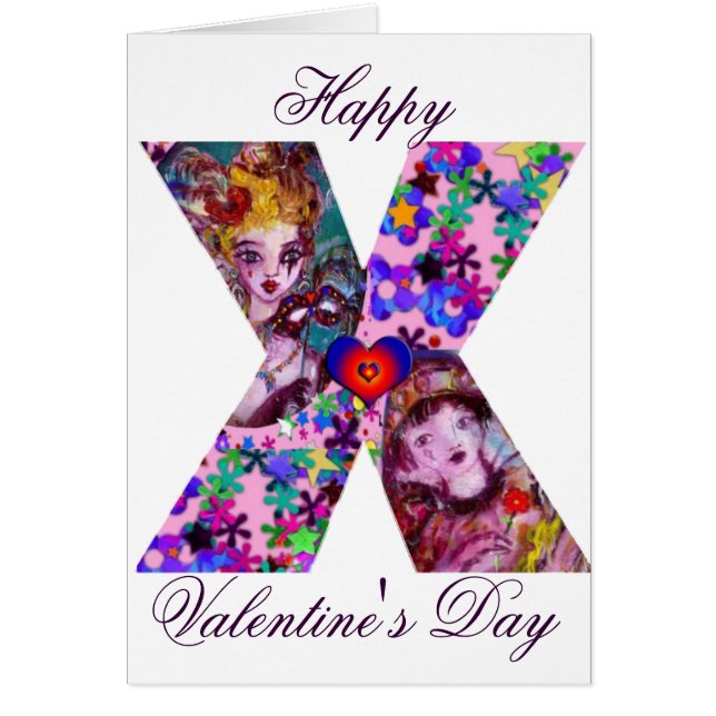 VALENTINE VENETIAN MASQUERADE MONOGRAM X LETTER (Front)