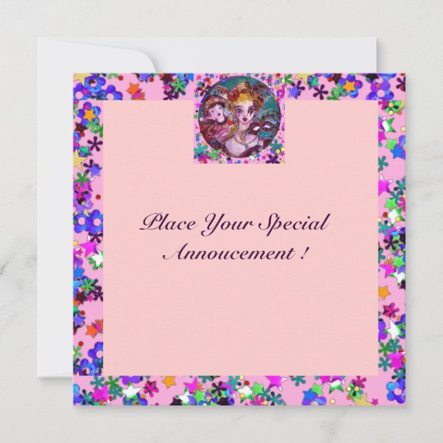 VALENTINE VENETIAN MASQUERADE PARTY INVITATION (Front)