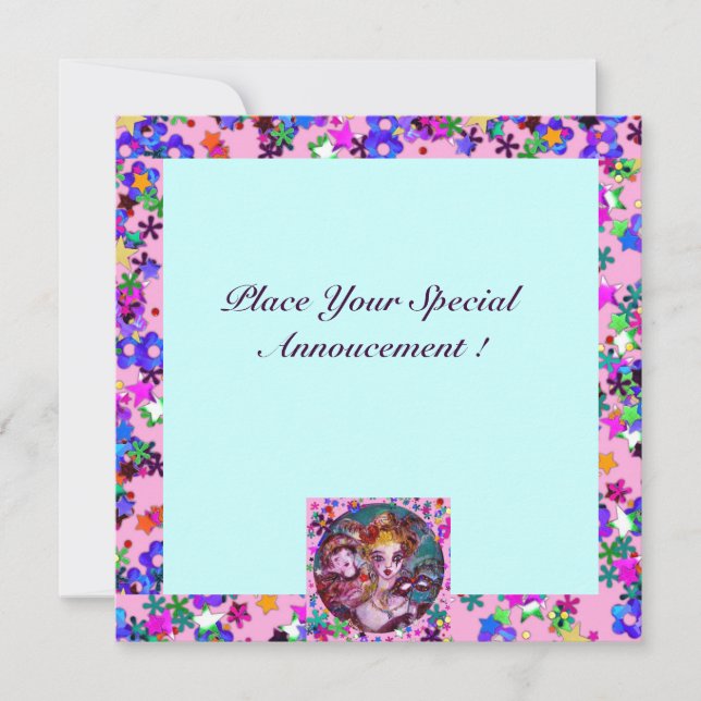 VALENTINE VENETIAN MASQUERADE PARTY INVITATION (Front)