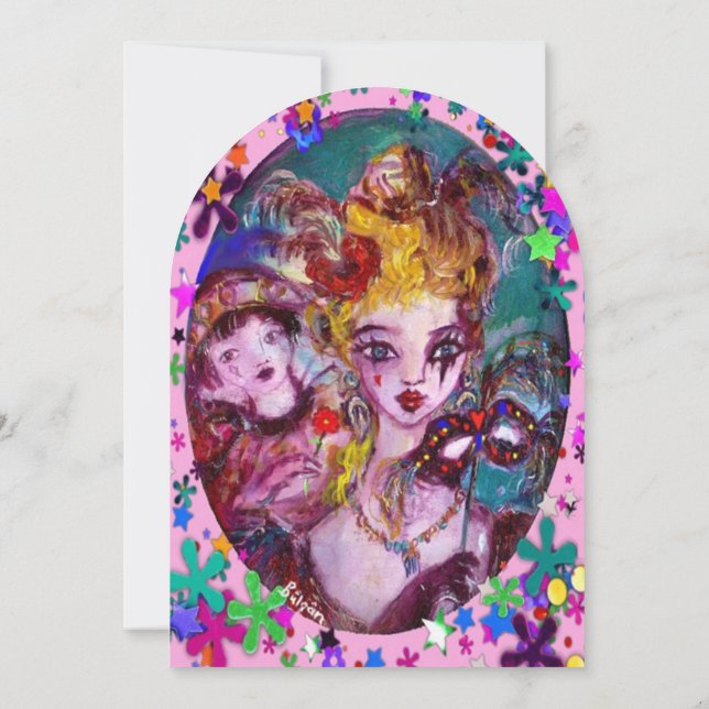 VALENTINE VENETIAN MASQUERADE PARTY INVITATION (Back)