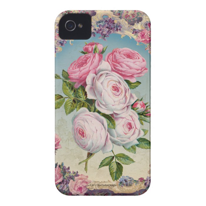 Valentine Victorian Roses Case Mate iPhone 4 Cases