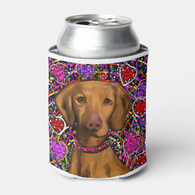 Valentine Vizsla Can Cooler (Can Front)