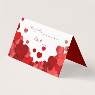 Valentine Place Cards Escort Cards Zazzle