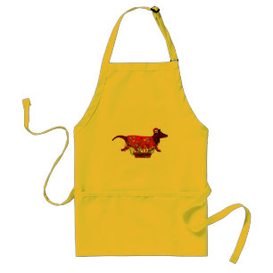 Valentine Weiner Dog Adult Apron
