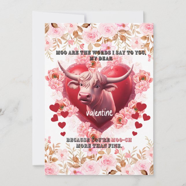 Valentine What I have to say Flat Holiday Card (Front)