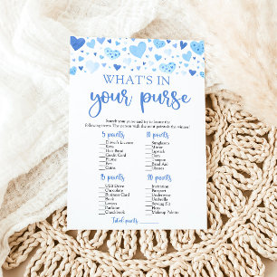 Valentine What's In Your Purse Baby Shower Game Invitation