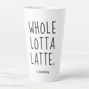 Valentine Whole Lotta Latte Black Script Latte Mug