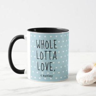 Valentine Whole Lotta Love Hearts Blue Mug