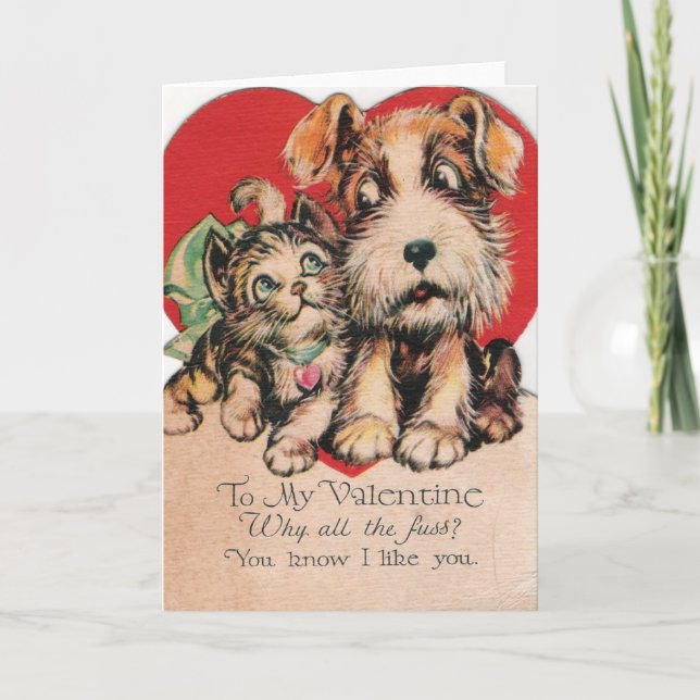 Valentine Why All The Fuss? Holiday Card (Front)