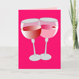 Valentine Wine Holiday Card