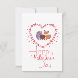 Valentine with friend  card