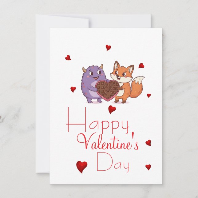 Valentine with friend  card (Front)