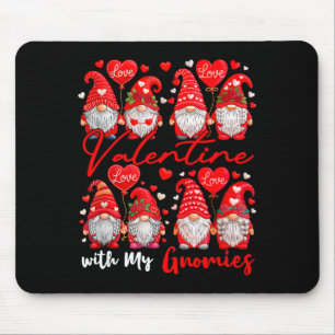 Valentine With My Gnomies Couple Gnomes Costume Ki Mouse Pad