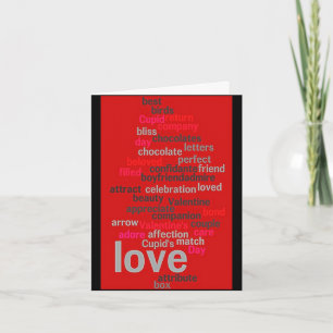 VALENTINE wordy card