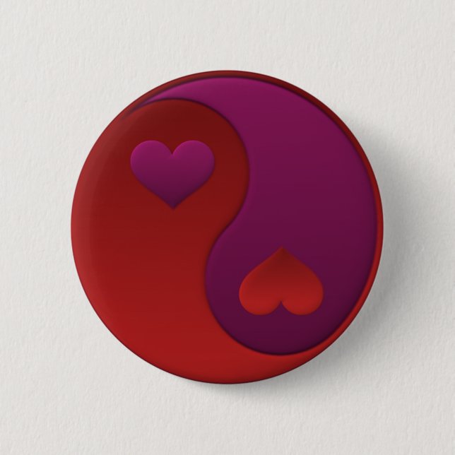 Valentine Yin Yang Button (Front)