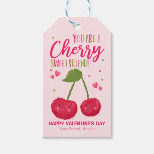 Valentine You Are A Cherry Sweet Friend Classroom Gift Tags