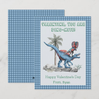 Valentine, You Are DINO-Mite! Blue Classroom   Holiday Card