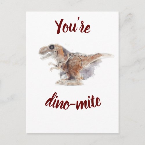 Valentine You are dino_mite Postcard