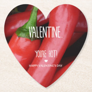Valentine, you are hot! paper coaster