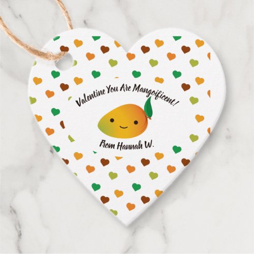 Valentine You Are Mangoificent Mango Favor Tags