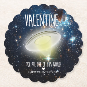 Valentine, you are out of this world! paper coaster