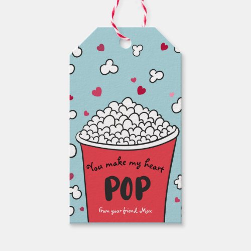 Valentine You Make My Heart POP Gift Tags