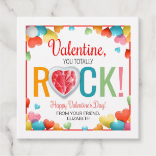 Valentine You Rock Gift Tag