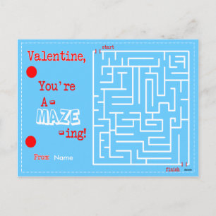 Valentine You're A-MAZE-ING Holiday Postcard