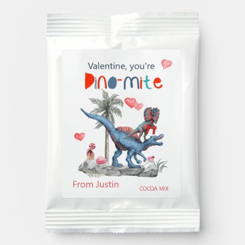 Valentine Youre Dino_mite Dinosaur Classroom  Hot Chocolate Drink Mix
