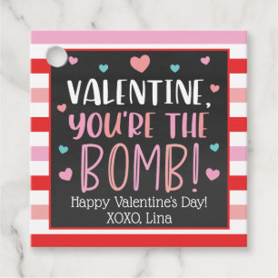 Valentine, You're The Bomb Favor Tags
