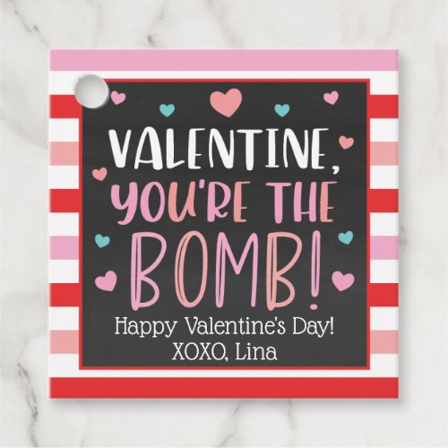 Valentine Youre The Bomb Favor Tags