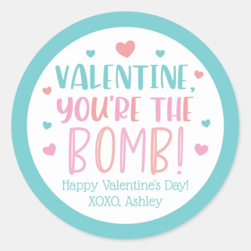 Valentine Youre The Bomb Stickers