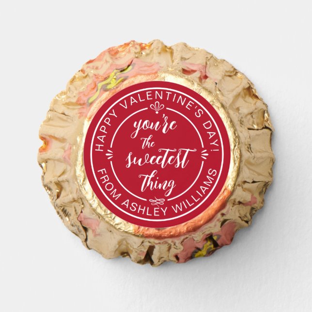 Valentine You're the Sweetest Thing Classic Red Reese's Peanut Butter Cups (Front)