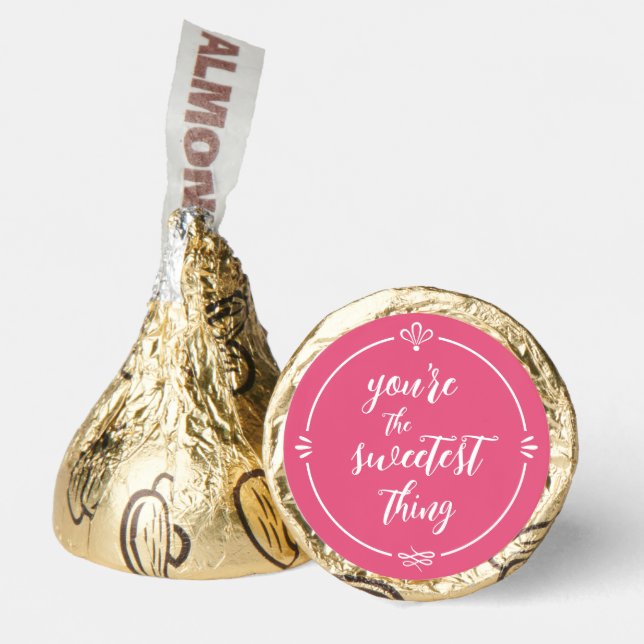 Valentine You're the Sweetest Thing Hot Pink Hershey®'s Kisses® (Front)