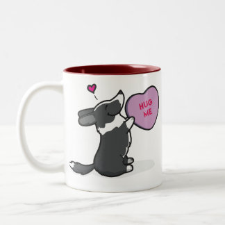 Valentine's 2015-Cardigan Corgi-Black Coffee Mug