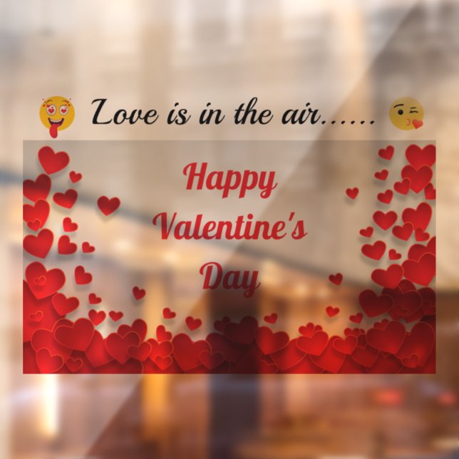 Valentine's 40" * 28" Transparent Window Cling (Sheet 2)