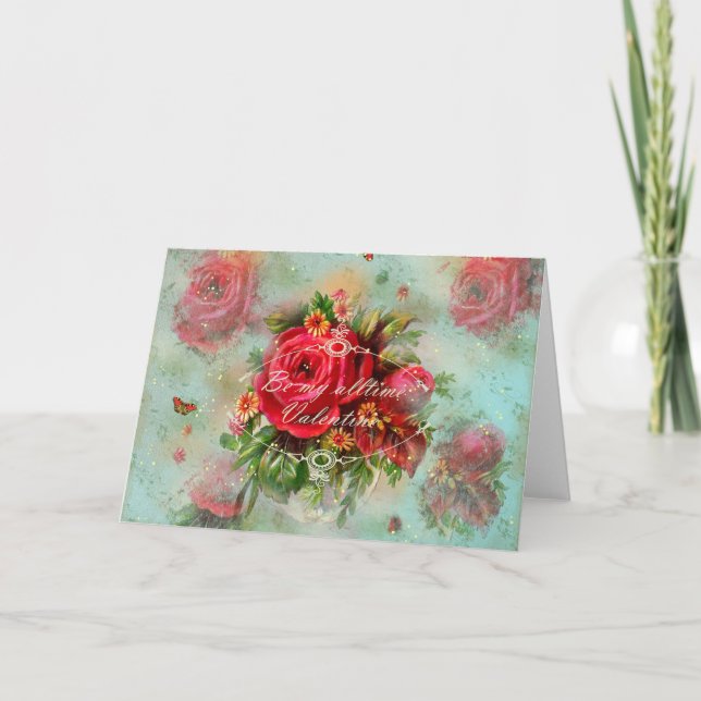 Valentines And Roses - Greeting Card (Front)