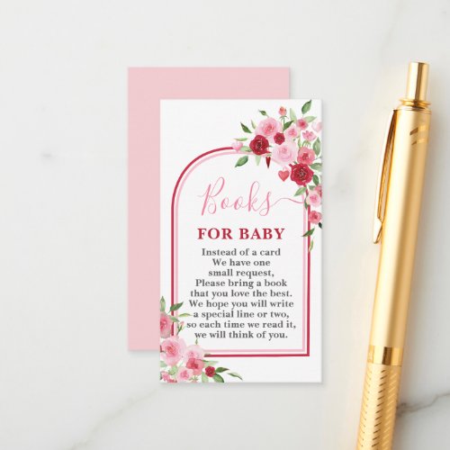 Valentines Baby Shower Books for Baby Card
